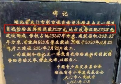 ​饭圈文化“入侵”教育净土？“博肖希望小学”惹争议，是真公益？