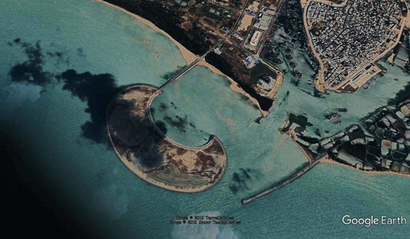 卫星看中国——人工岛