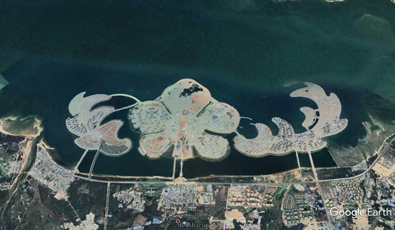 卫星看中国——人工岛