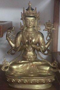 ​雪域藏族守护神：四臂观音，“嗡嘛呢叭咪吽”