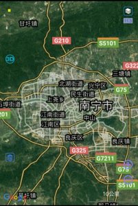 ​广西14个地级市卫星图城区比较