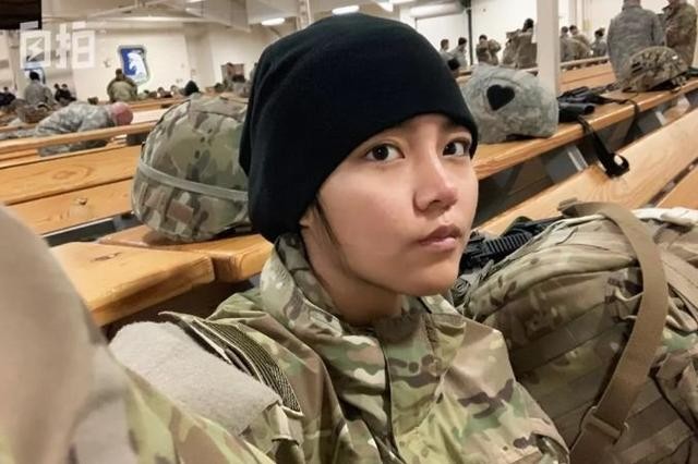 25岁姑娘在美国当兵 深圳女孩美国参军，高天韵资料照片