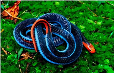 ​红头红尾的蛇，亚洲地区内相当著名的蛇种，毒性略小于眼镜王蛇