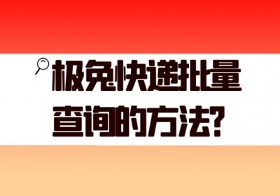 ​极兔快递查询(极兔快递批量查询的方法？)
