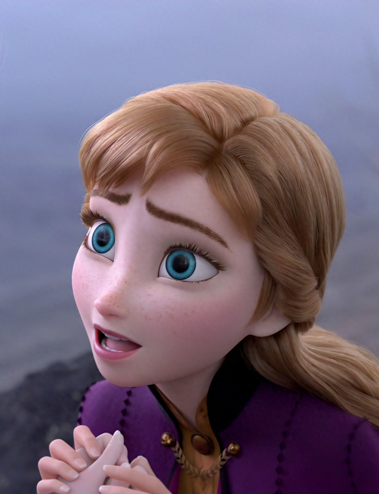 美美美！姐妹情深！冰雪奇缘2 艾莎女王 安娜公主高清特写壁纸