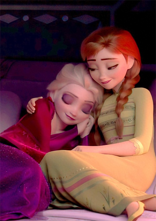 美美美！姐妹情深！冰雪奇缘2 艾莎女王 安娜公主高清特写壁纸