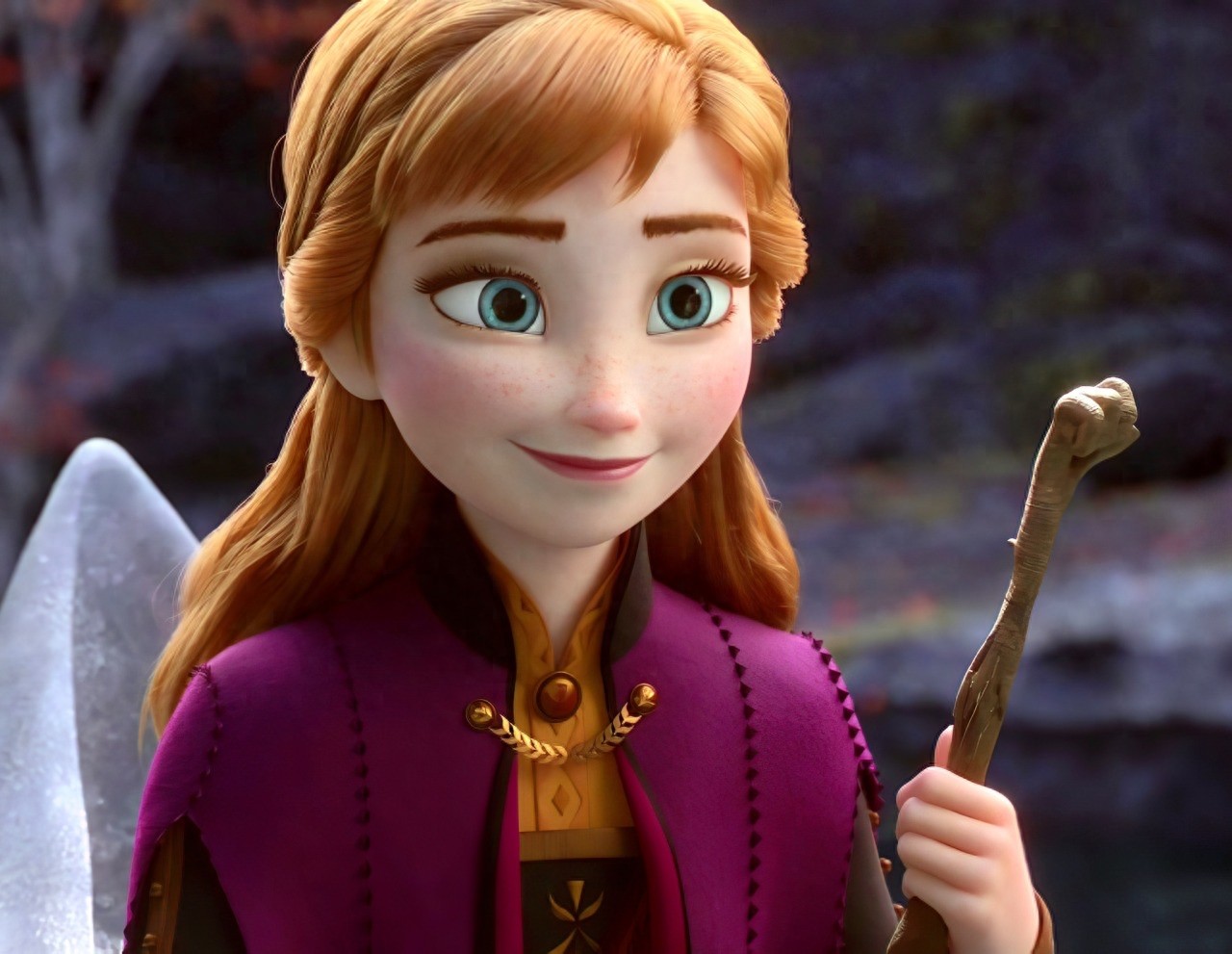 美美美！姐妹情深！冰雪奇缘2 艾莎女王 安娜公主高清特写壁纸