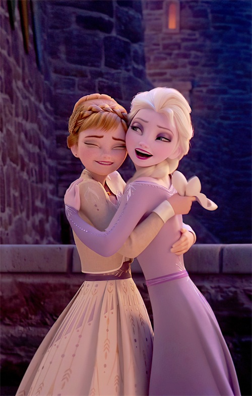 美美美！姐妹情深！冰雪奇缘2 艾莎女王 安娜公主高清特写壁纸