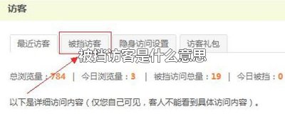 ​被挡访客是什么意思