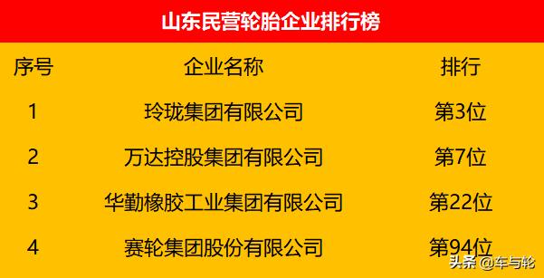 山东橡胶轮胎企业50强预选名单（山东轮胎企业实力排行榜）(2)